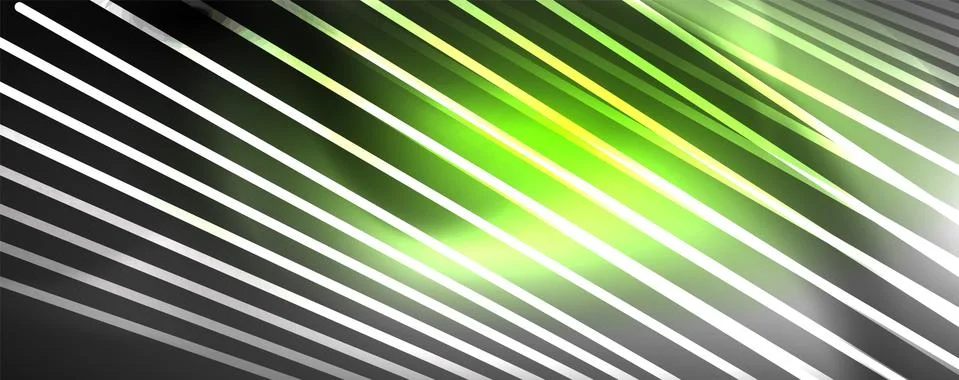 Color light with lines, outer space background, bright rays Stock Illustration