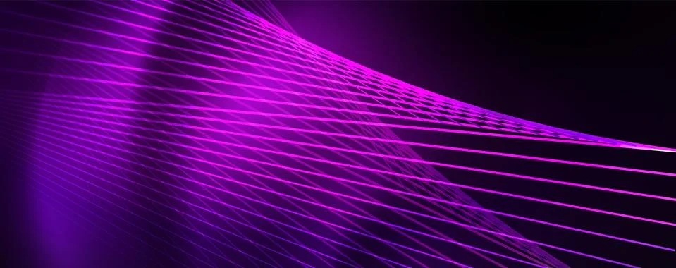 Color light with lines, outer space background, bright rays Stock Illustration