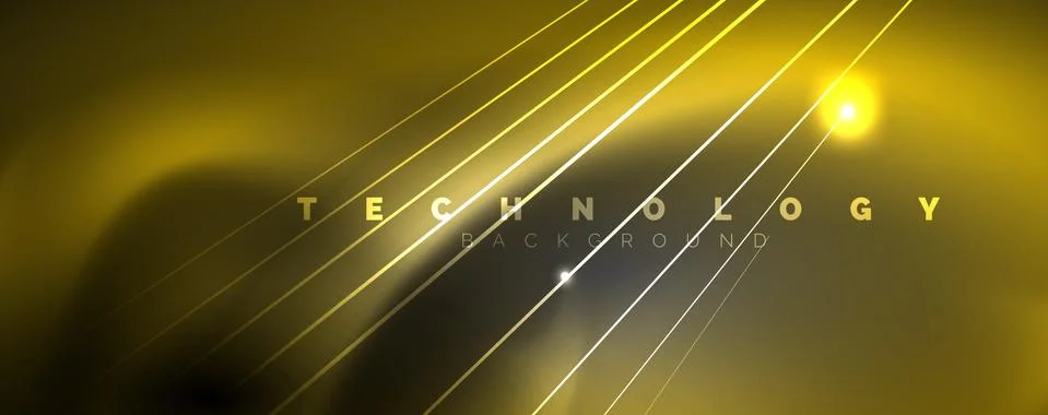 Color light with lines, outer space background, bright rays Stock Illustration
