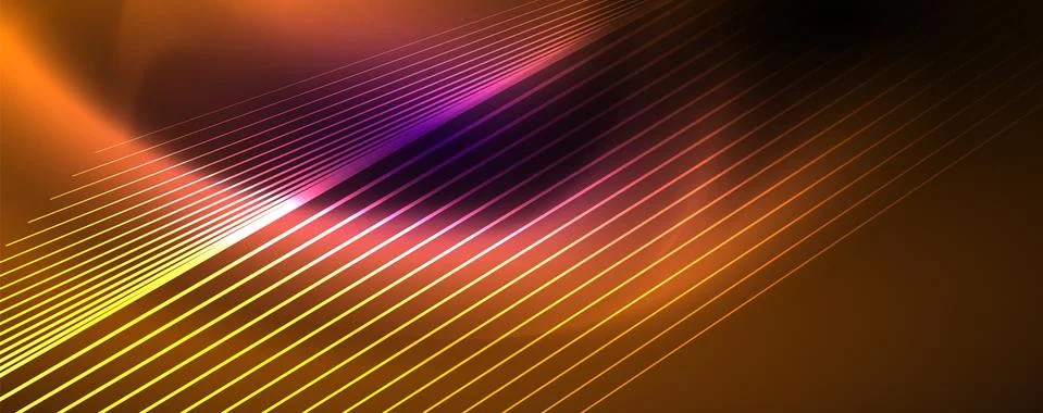 Color light with lines, outer space background, bright rays 스톡 일러스트