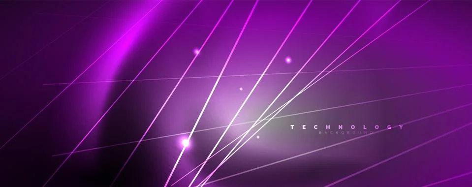 Color light with lines, outer space background, bright rays Stock Illustration