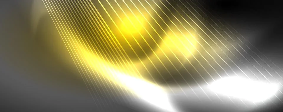 Color light with lines, outer space background, bright rays Stock Illustration