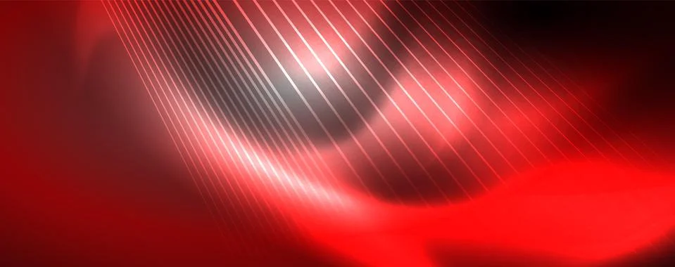 Color light with lines, outer space background, bright rays Stock Illustration