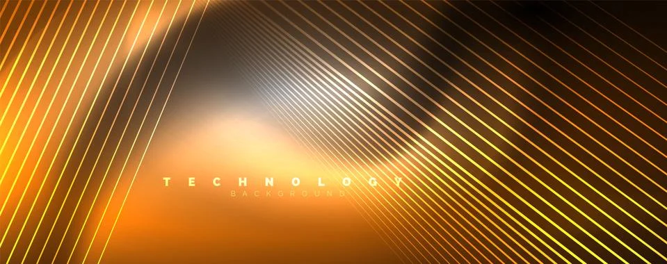 Color light with lines, outer space background, bright rays Stock Illustration
