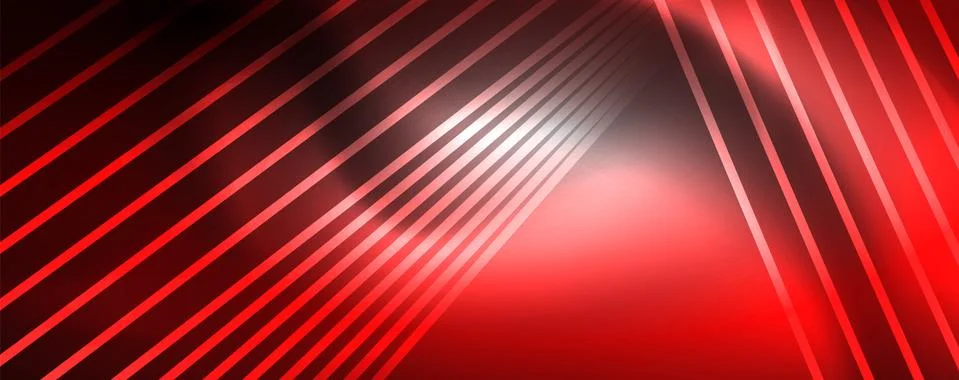 Color light with lines, outer space background, bright rays Stock Illustration