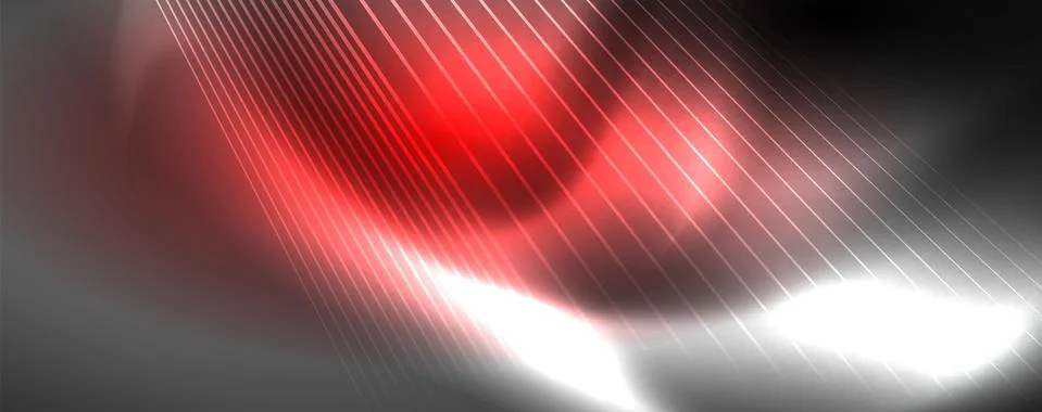 Color light with lines, outer space background, bright rays Stock Illustration