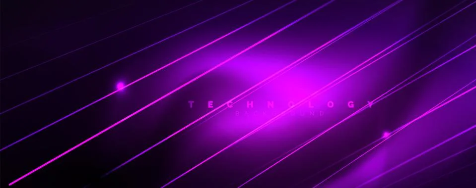 Color light with lines, outer space background, bright rays Stock Illustration