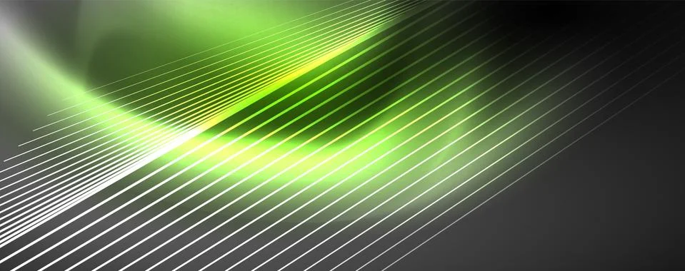 Color light with lines, outer space background, bright rays Illustrazione stock