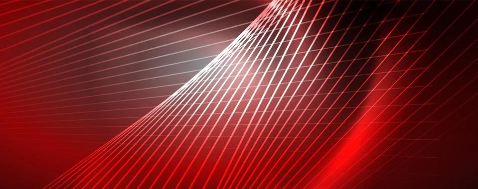 Color light with lines, outer space background, bright rays Stock Illustration