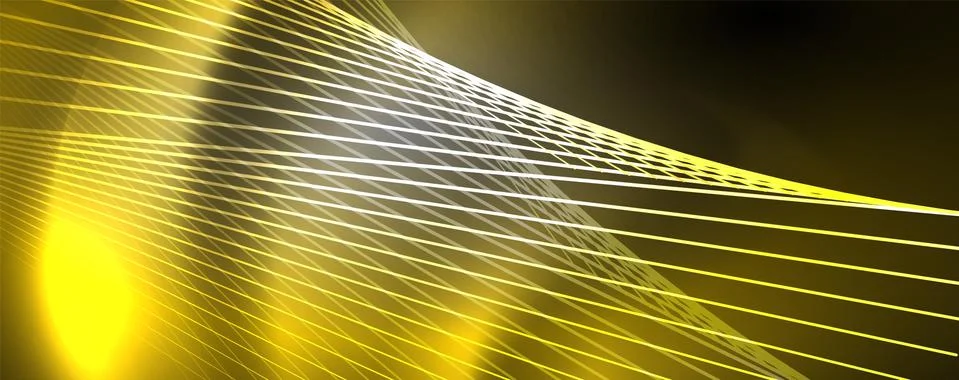 Color light with lines, outer space background, bright rays Stock Illustration
