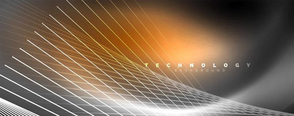 Color light with lines, outer space background, bright rays Stock Illustration