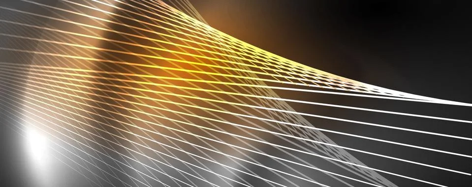 Color light with lines, outer space background, bright rays Illustrazione stock