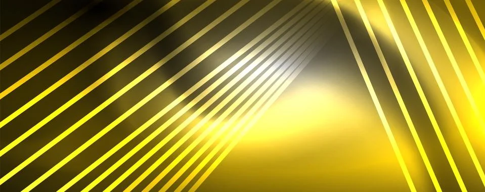 Color light with lines, outer space background, bright rays Stock Illustration