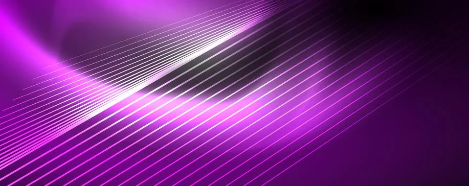 Color light with lines, outer space background, bright rays Illustrazione stock