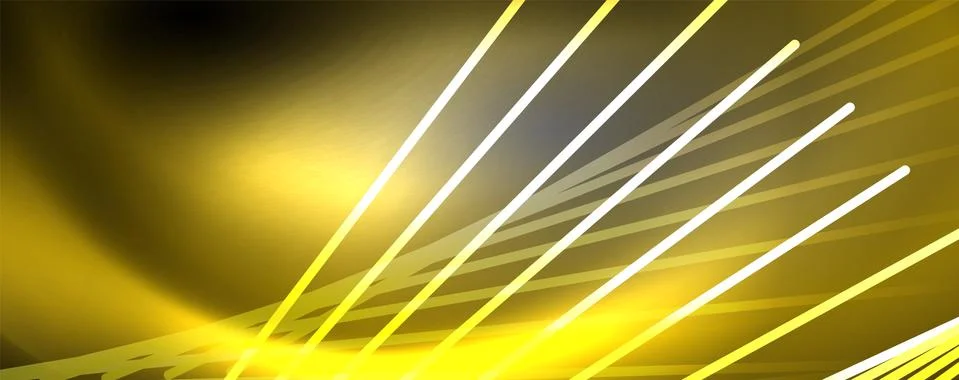 Color light with lines, outer space background, bright rays Stock Illustration