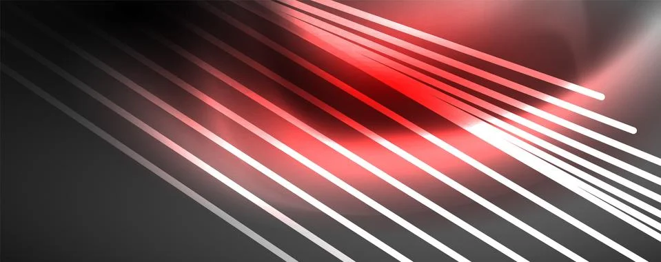 Color light with lines, outer space background, bright rays Stock Illustration