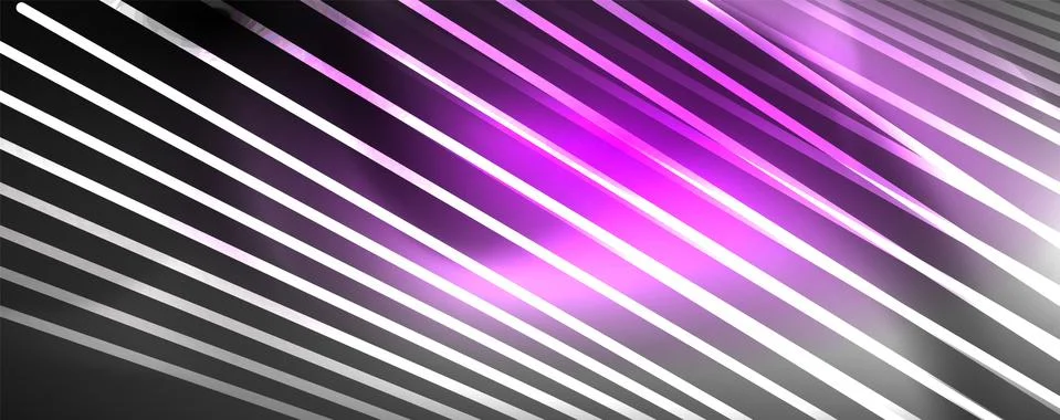 Color light with lines, outer space background, bright rays Illustrazione stock