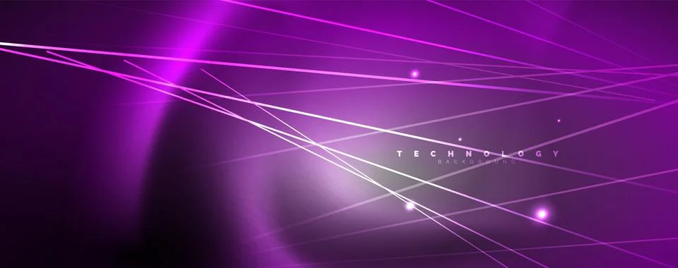 Color light with lines, outer space background, bright rays Stock Illustration