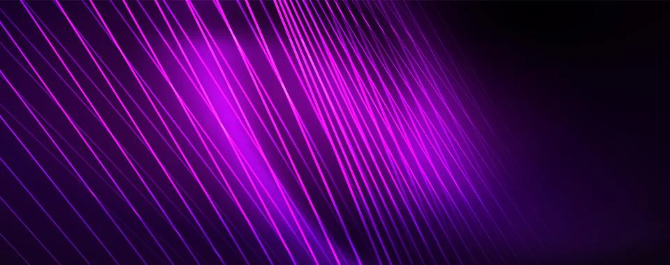 Color light with lines, outer space background, bright rays Illustrazione stock