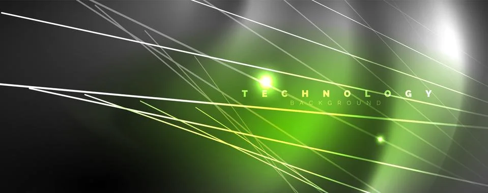 Color light with lines, outer space background, bright rays Illustrazione stock