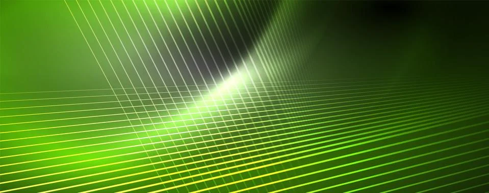 Color light with lines, outer space background, bright rays Stock Illustration