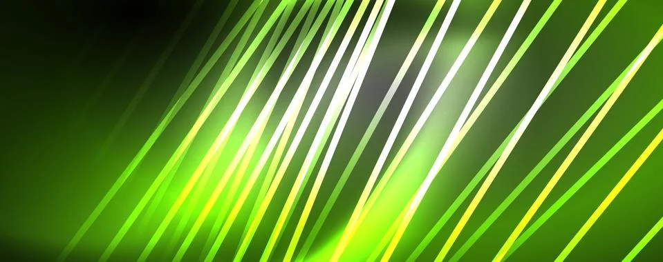 Color light with lines, outer space background, bright rays Stock Illustration