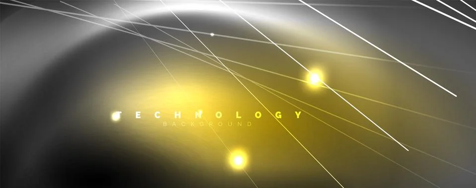 Color light with lines, outer space background, bright rays Stock Illustration