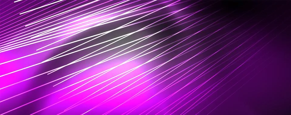 Color light with lines, outer space background, bright rays Stock Illustration
