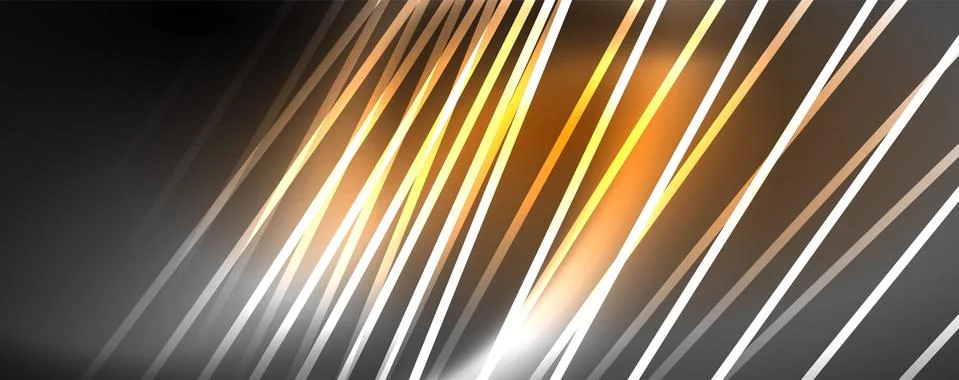 Color light with lines, outer space background, bright rays Stockillustratie