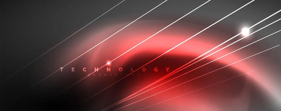 Color light with lines, outer space background, bright rays Stock Illustration