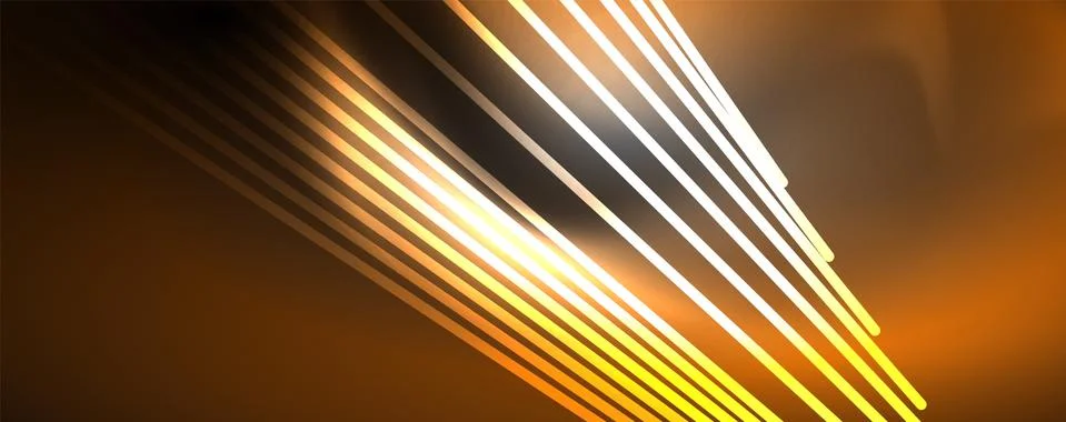 Color light with lines, outer space background, bright rays Stockillustratie