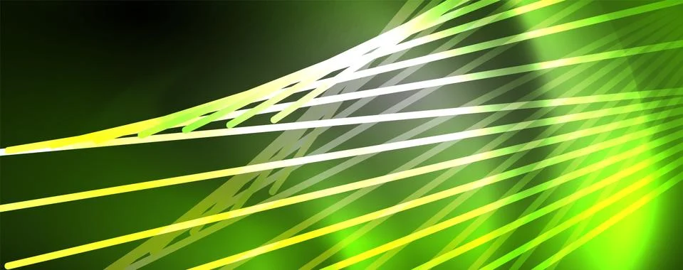 Color light with lines, outer space background, bright rays Stock Illustration