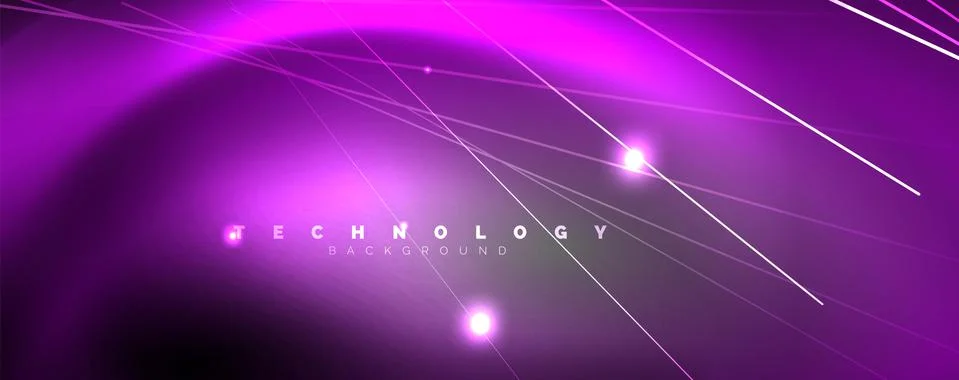 Color light with lines, outer space background, bright rays Stock Illustration