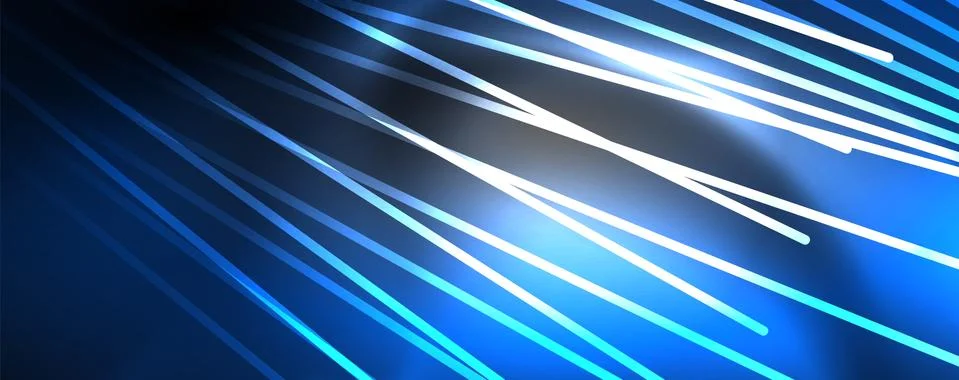 Color light with lines, outer space background, bright rays Illustrazione stock