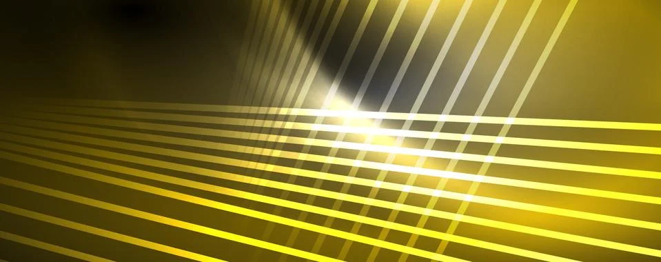 Color light with lines, outer space background, bright rays Stock Illustration