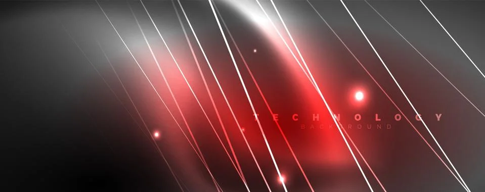 Color light with lines, outer space background, bright rays Stock Illustration