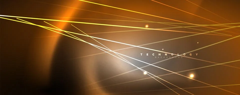 Color light with lines, outer space background, bright rays Stock Illustration