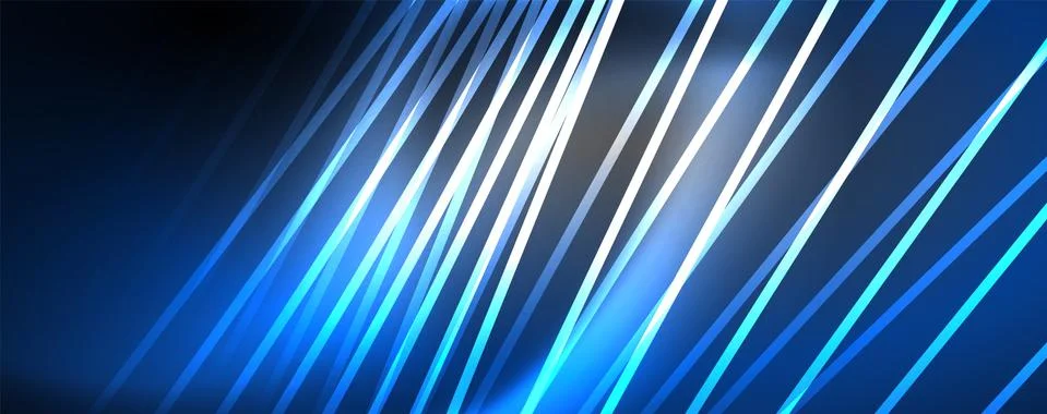Color light with lines, outer space background, bright rays Ilustración de archivo