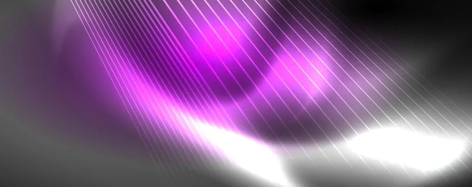 Color light with lines, outer space background, bright rays Stock Illustration