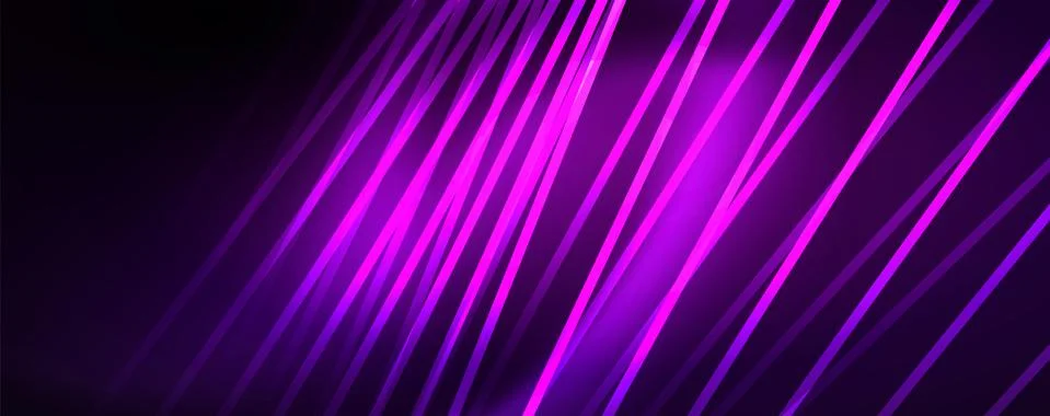 Color light with lines, outer space background, bright rays Illustrazione stock