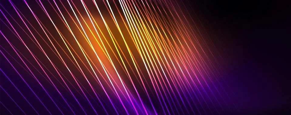 Color light with lines, outer space background, bright rays イラスト素材