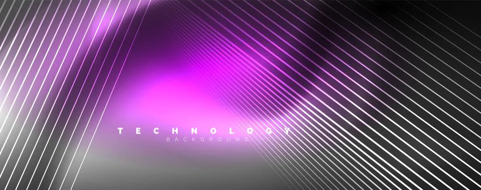 Color light with lines, outer space background, bright rays Stock Illustration