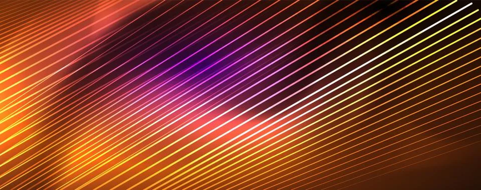 Color light with lines, outer space background, bright rays イラスト素材