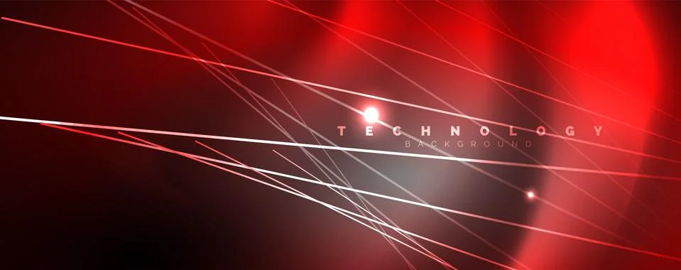 Color light with lines, outer space background, bright rays Stock Illustration