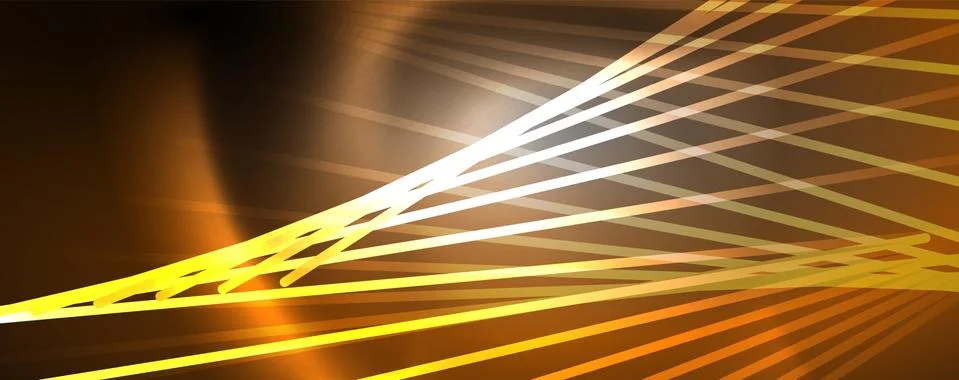 Color light with lines, outer space background, bright rays Stock Illustration