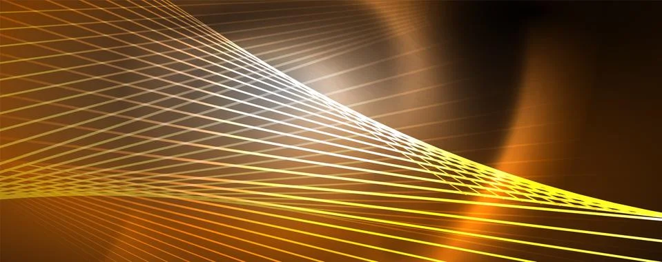 Color light with lines, outer space background, bright rays Stock Illustration
