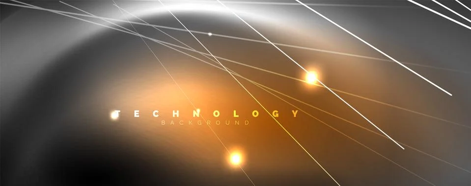Color light with lines, outer space background, bright rays Stock Illustration