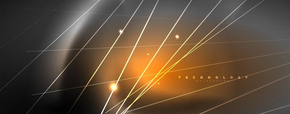 Color light with lines, outer space background, bright rays Stock Illustration