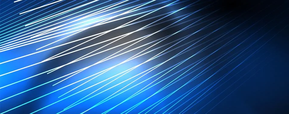 Color light with lines, outer space background, bright rays Stock Illustration