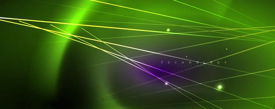 Color light with lines, outer space background, bright rays Ilustración de archivo